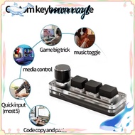 MURRAY  Gaming Keyboard,|Mini|Mechanical Keyboard,   Backlit 3 Keys Custom Programming Keypad Photos