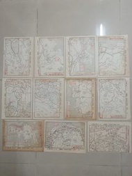 1971年香港年鑑地圖.堅尼地城.北角.筲箕灣.薄扶林..山頂.舊海軍.船務.中環.大坑.銅鑼灣.鵝頸橋.九龍塘.又一村.九龍城.黃大仙.柴灣.赤柱.香港仔 跑馬地.灣仔.上環.西營盤1975年香港年