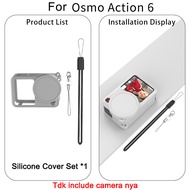 Silicone Case For DJI OSMO Action 6 Lens Cap Camera Protective Case For Action 6 Camera Aksesoris