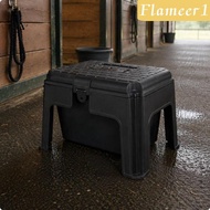 [flameer1] Equine Grooming Equipment Hard ABS Plastic Storage Box with Lid Portable Organizer for Ho