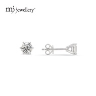 MJ Jewellery 9K White Gold Lab-grown Diamond Earrings S381