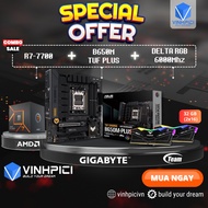 AMD COMBO Computer Set (R7 7700 + TUF B650M-PLUS + DELTA RGB 6000MHz 32GB 16GBx2)