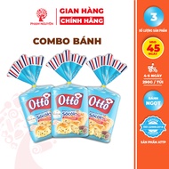 Combo 3 Bịch Bánh mì Hoa Cúc Otto - Otto Brioche Tressée 290g | Bánh ăn sáng tiện lợi giàu dinh dưỡn
