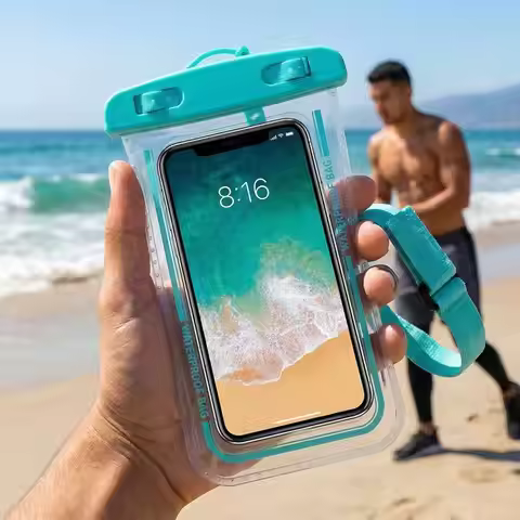 【C】IPX8 30m Waterproof Phone Bag Pouch Case Swimming Diving Clear Armband Touchable Lanyard