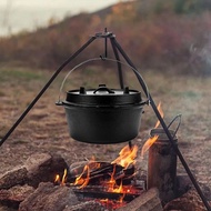 62y Outdoor Camping Cookware Iron Pot Heavy Pot Outdoor Cook For Family Hiking Picnic Travel E ilo