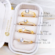 Cincin Emas Diamond Looks Solitaire Cincin Mata Satu Emas Kadar 700