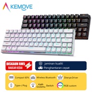 DIERYA DK63 60% Mechanical Gaming Keyboard Wireless Bluetooth Wired 2 Mode RGB Light 63 keys Small Mini For Pc Laptop Tablet Mobile Phones