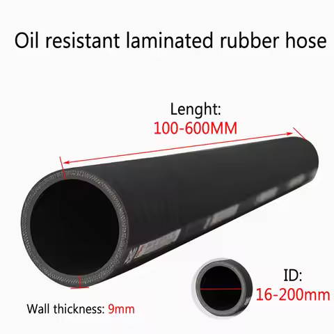 Black Cloth Rubber Hose Excavator Oil Resistant Hose High-Pressure Oil Hose High-Pressure Soft Water