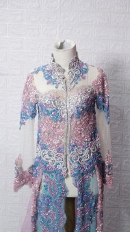 Kebaya akad nikah wanita brukat dress pesta pengantin wedding putih mewah