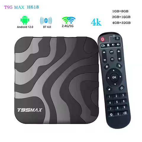 T95 MAX TV Box Allwinner H618 WIFI 2.4G 5G BT4.0 8K 60FPS HDR10 Media Player Android 12 Set Top Box