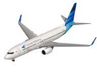 DIY Miniatur Papercraft Pesawat Garuda Indonesia Boeing 737-800
