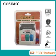 COSIMO SM333n-S / 13AMP 3 way adaptor with neon switch and surge protector / Power Indicator Switche