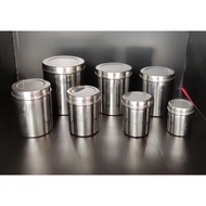 (EH ICL-7/8/9/10/11/12)Steel Stainless Canister 钢糖盅罐 7cm/8cm/9cm/10cm/11cm/12cm/14cm