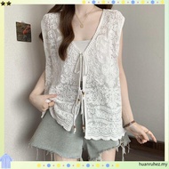 Vest Vintage Lace Knitted Kor ean