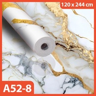 Marble vinyl wallpaper with adhesive and aluminum foil