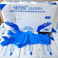 Sensi GLOVES MEDICAL NITRILE EXAMINATION GLOVES FREE POWDER Contents 100/ Blue NITRILE MEDICAL GLOVES