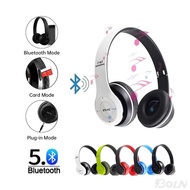 P47 Wireless Headphones Bluetooth 5.0 Earphones Foldable Bass Helmet Support TF-Card For PS4/Phone/PC With Mic Headsets Gift