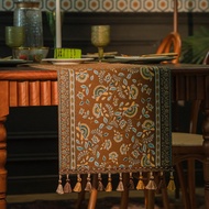 Luxurious American Style Table Flag Vintage Long Decorative Tablecloth for Dining Table Coffee Table