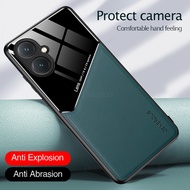 For Vivo Y27 4G 2023 6.64inch Leather Texture Case Vivo Y27 4G Vovi Y 27 27Y V2249 Y35+ Car Magnetic