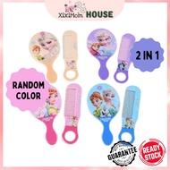 Baby Kids Mirror Comb Set Disney Frozen Elsa Anna Girl Birthday Gift Make Up Toys For Girls Cermin S
