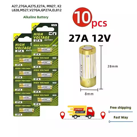 5-60PCS 12V 27A Dry Alkaline Battery A27 Batteries 27AE 27MN A2 L828 K27A for Remote Control Gamepad
