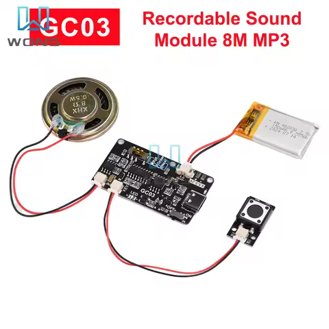GC03 Magnetron Recording Card Movement Creative Gift Box DIY Christmas Birthday Card Music Wall MP3 