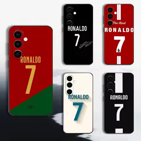 No-7 jersey C-Cristiano Ronaldo Phone Case For Samsung A72,A71,A72,A70,A53,A52,A51, Black Soft Cover