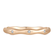 CZ 14K Gold/Silver Vermeil Ring - Flow