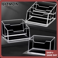 LIZMON 1Pcs Business Card Box, Display Stand  Transparent Bussiness Card Holder, Durable Acrylic Pla