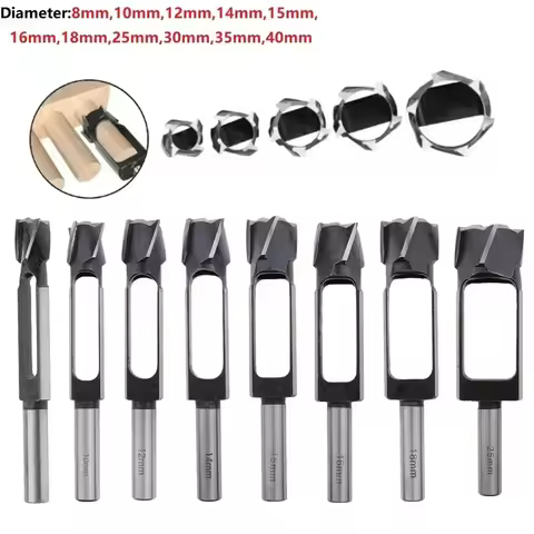 Carpentry Home Furnishing Store Tenon Cutter Drill Diameter 8-40mm High Carbon Steel Drilling Holes 
