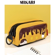 大拉链笔袋文具盒可爱简约铅笔盒小学生大容量铅笔卡通创意女Large zipper pencil case stationery box cute simple pencil case3e5x9st7j