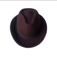 Topi Koboy Laken Pria Dewasa Fedora Koboi