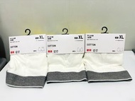 Uniqlo 男內褲 低腰平口內褲 無開口 白色 XL號 （3入）