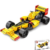 HOT TOYS F1 Formula One Sembo Technique Renault Infiniti Building Car Blocks Bricks For Kids Toys