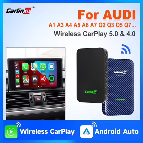 CarlinKit 5.0&4.0 Wireless Android Auto CarPlay Adapter BT Auto-connect For Audi A6 A4 Q3 Q5 A3 A5 A