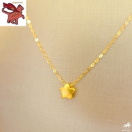 ทองคำแท้ 96.5% สร้อยทอง18kแท้สร้อยคอเงินชุบทอง จี้ดาว(Star)ทองคำ 99.99% น้ำหนัก 0.1 กรัม ซื้อยกเซตค