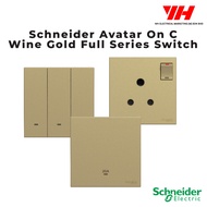 Schneider Electric Avatar On C Full Series Switch With Fluorescent Locator (Wine Gold)