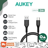 Aukey Impulse Titan AC Data Cable USB-A to USB-C Charger Cable Black2M
