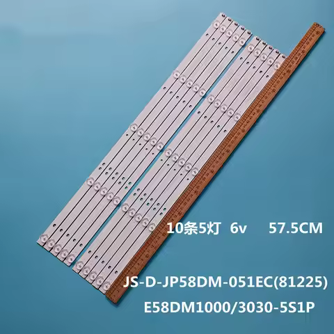 10pcs LED Strip 5LED for K58DLJ10US 58 tvled584k01 JS-D-JP58DM-051EC(81225) E58DM100 3030-5S1P