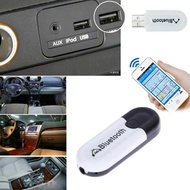 Bluetooth USB บลูทูธมิวสิครับสัญญาณเสียง 3.5mm รุ่น HJX-001 แจ็คสเตอริโอไร้สาย USB A2DP Blutooth 4.0 สำหรับรถ หูฟัง