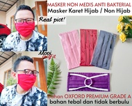 (Cod/Bayar Di Tempat) Isi 12pcs @3.958 Masker Kain Hijab / Non Hijab Karet Bahan Oxford / Masker Kar