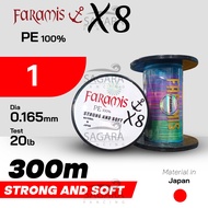 Senar PE Faramis X8 200 | 300 Meter Kuat Halus Multi Colour
