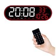 Digital Wall Clock Large Display, 15Inch Clock with Time Date Temp Week, Timer, 1Auto-Dimming, LED D