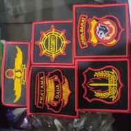 Embossed embroidered badge for security guards, security guards, West Java, Bantengada, emblems, sew