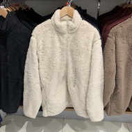 Genuine UNIQLO Japanese Single Mens Womens Long Fleece Fleece Zipper Jacket Long Sleeve Coat Casual