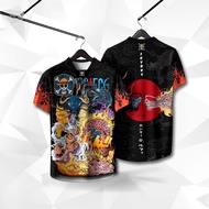 Jersey Viral Retro Collar One Piece Luffy Jersey Retro Collar Selek Dragon Japanese Baju Retro Jerse