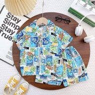 SK Short-sleeved linen pajama set Shorts L3 (form has been sewn to deduct) made of double-skin linen