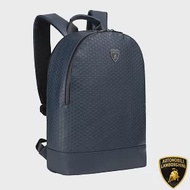 【Automobili Lamborghini】限量2折 頂級義大利小牛皮後背包 全新專櫃展示品(深藍色 LBZA00342M)