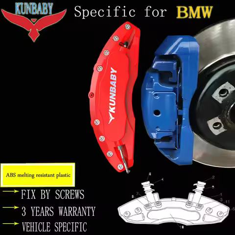 KUNBABY Melting Resistant Plastic Brake Caliper Cover Fix By Screws For BMW 5 Series F30 F10 120d X1