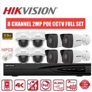 HIKVISION CCTV 8 Channel 4K 2MP-8MP With Hardisk DS-7608NI-Q1/8P/DS-2CD1023G0E-I(L)/DS-2CD1123G0E-I(